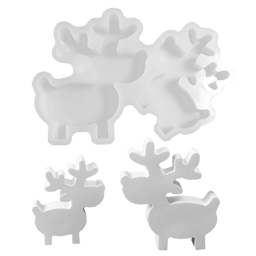 TyCylKu Weihnachts Elch Silikonform - Weihnachts Elch Gipsform - Silikon Handwerk Form für Feiertag DIY Projekte Heimdekoration Gips Ornament Seife Kerzenherstellung Epoxidharz Gießen TyCylKu Weihnachts Elch Silikonform - Weihnachts Elch Gipsform - Silikon Handwerk Form für Feiertag DIY Projekte Heimdekoration Gips Ornament Seife Kerzenherstellung Epoxidharz Gießen von TyCylKu