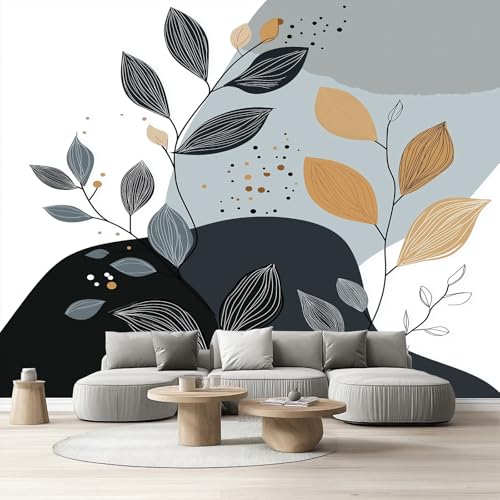 Fototapete Pflanzen Blätter Selbstklebende Tapete Abstrakte Modern Vliestapete Kinderzimmer Minimalistisch Böhmen Tapete Wohnzimmer Wandfolie Selbstklebend Abwaschbar Schlafzimmer Küche 290x432 cm von Tyafsgvqo