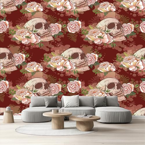 Fototapete Wohnzimmer Rose Totenkopf Vliestapete Romantisch Blumen Skull Wandfolie Selbstklebend Abwaschbar Gotisch Schädel Tapete Schlafzimmer Kinderzimmer Wandtapete Küche Wasserfest 250x370 cm Fototapete Wohnzimmer Rose Totenkopf Vliestapete Romantisch Blumen Skull Wandfolie Selbstklebend Abwaschbar Gotisch Schädel Tapete Schlafzimmer Kinderzimmer Wandtapete Küche Wasserfest 250x370 cm von Tyafsgvqo