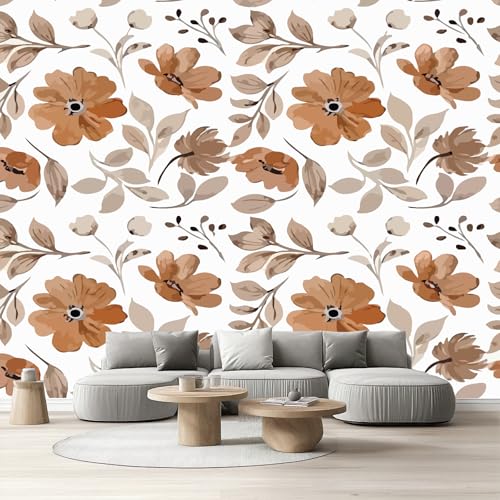 Hellbraun Blumenmotiv Vliestapete Landhaus Blumen Blätter Selbstklebende Tapete Kinderzimmer Fototapete Botanisch Floral Tapete Schlafzimmer Wandtapete Wohnzimmer Küche Wasserfest Abwaschbar 350x256cm Hellbraun Blumenmotiv Vliestapete Landhaus Blumen Blätter Selbstklebende Tapete Kinderzimmer Fototapete Botanisch Floral Tapete Schlafzimmer Wandtapete Wohnzimmer Küche Wasserfest Abwaschbar 350x256cm von Tyafsgvqo