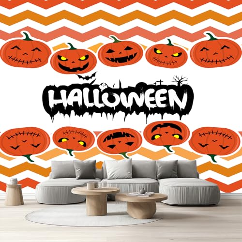 Kürbis Laterne Fototapete Wohnzimmer Halloween Thema Küchentapete Abwaschbar Selbstklebende Tapete Zickzack Orange Streifen Vliestapete Schlafzimmer Kinderzimmer Möbelfolie Wasserfest 370x250 cm Kürbis Laterne Fototapete Wohnzimmer Halloween Thema Küchentapete Abwaschbar Selbstklebende Tapete Zickzack Orange Streifen Vliestapete Schlafzimmer Kinderzimmer Möbelfolie Wasserfest 370x250 cm von Tyafsgvqo