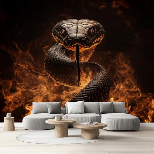 Schlange Tapeten Schlafzimmer Fototapete Fantasy Tier Reptil Tapete Kinderzimmer Möbelfolie Selbstklebend Flamme Schlange Vliestapete Küchentapete Abwaschbar Wandtapete Wohnzimmer 400x280 cm Schlange Tapeten Schlafzimmer Fototapete Fantasy Tier Reptil Tapete Kinderzimmer Möbelfolie Selbstklebend Flamme Schlange Vliestapete Küchentapete Abwaschbar Wandtapete Wohnzimmer 400x280 cm von Tyafsgvqo