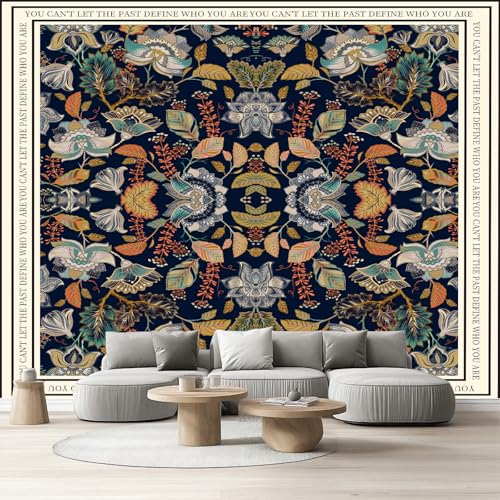 Selbstklebende Tapete Paisley Blumen Wandtapete Wohnzimmer Pflanzen Floral Blätter Fototapete Schlafzimmer Wandfolie Boho Modern Abstrakte Vliestapete Küchentapete Klebefolie Abwaschbar 280x400 cm von Tyafsgvqo