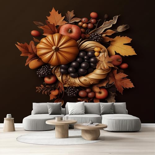 Tapete Kinderzimmer Thanksgiving Fototapete Wohnzimmer Trauben Blätter Kürbis Vliestapete Küche Herbsternte Rustic Wandtapete Schlafzimmer Wasserfest Abwaschbar Möbelfolie Selbstklebend 250x350 cm Tapete Kinderzimmer Thanksgiving Fototapete Wohnzimmer Trauben Blätter Kürbis Vliestapete Küche Herbsternte Rustic Wandtapete Schlafzimmer Wasserfest Abwaschbar Möbelfolie Selbstklebend 250x350 cm von Tyafsgvqo
