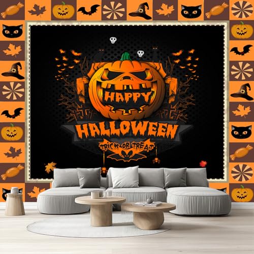 Tapete Schlafzimmer Halloween Kürbis, Selbstklebende Tapete Fledermaus Hexe Katze Vliestapete Fototapete Süßes Oder Saures Küchentapete Klebefolie Wandtapete Wohnzimmer Kinderzimmer 150x105 cm Tapete Schlafzimmer Halloween Kürbis, Selbstklebende Tapete Fledermaus Hexe Katze Vliestapete Fototapete Süßes Oder Saures Küchentapete Klebefolie Wandtapete Wohnzimmer Kinderzimmer 150x105 cm von Tyafsgvqo