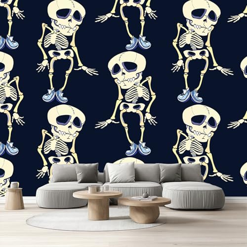 Tapete Schlafzimmer Halloween Skelett, Selbstklebende Tapete Cartoon Schädel Vliestapete Fototapete Lustige Totenkopf Küchentapete Abwaschbar Klebefolie Wandtapete Wohnzimmer Kinderzimmer 150x105 cm Tapete Schlafzimmer Halloween Skelett, Selbstklebende Tapete Cartoon Schädel Vliestapete Fototapete Lustige Totenkopf Küchentapete Abwaschbar Klebefolie Wandtapete Wohnzimmer Kinderzimmer 150x105 cm von Tyafsgvqo