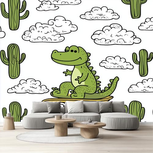 Tapete Schlafzimmer Kaktus Krokodil, Selbstklebende Tapete Niedlich Tiermotiv Vliestapete Fototapete Cartoon Süße Küchentapete Abwaschbar Klebefolie Wandtapete Wohnzimmer Kinderzimmer 150x105 cm Tapete Schlafzimmer Kaktus Krokodil, Selbstklebende Tapete Niedlich Tiermotiv Vliestapete Fototapete Cartoon Süße Küchentapete Abwaschbar Klebefolie Wandtapete Wohnzimmer Kinderzimmer 150x105 cm von Tyafsgvqo