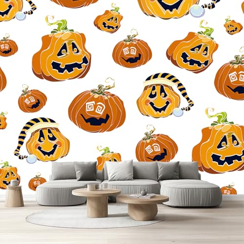 Tapete Schlafzimmer Lustige Kürbis, Selbstklebende Tapete Halloween Ornament Vliestapete Fototapete Cartoon Niedlich Küchentapete Abwaschbar Klebefolie Wandtapete Wohnzimmer Kinderzimmer 150x105 cm Tapete Schlafzimmer Lustige Kürbis, Selbstklebende Tapete Halloween Ornament Vliestapete Fototapete Cartoon Niedlich Küchentapete Abwaschbar Klebefolie Wandtapete Wohnzimmer Kinderzimmer 150x105 cm von Tyafsgvqo