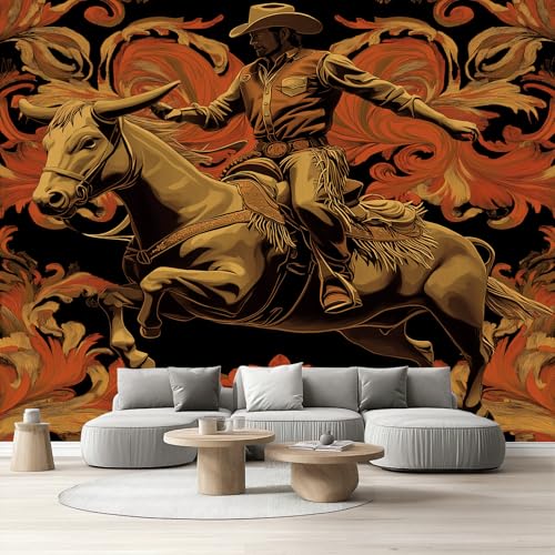 Tapete Schlafzimmer Western Cowboy Rinder, Selbstklebende Tapete Spanisch Matador Vliestapete Fototapete Wild West Vintage Küchentapete Klebefolie Wandtapete Wohnzimmer Kinderzimmer 150x105 cm Tapete Schlafzimmer Western Cowboy Rinder, Selbstklebende Tapete Spanisch Matador Vliestapete Fototapete Wild West Vintage Küchentapete Klebefolie Wandtapete Wohnzimmer Kinderzimmer 150x105 cm von Tyafsgvqo