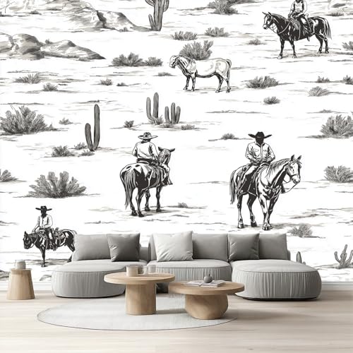 Tapete Schlafzimmer Wild West, Selbstklebende Tapete Western Cowboy Vliestapete Fototapete Handgezeichnet Vintage Küchentapete Abwaschbar Klebefolie Wandtapete Wohnzimmer Kinderzimmer 150x105 cm Tapete Schlafzimmer Wild West, Selbstklebende Tapete Western Cowboy Vliestapete Fototapete Handgezeichnet Vintage Küchentapete Abwaschbar Klebefolie Wandtapete Wohnzimmer Kinderzimmer 150x105 cm von Tyafsgvqo