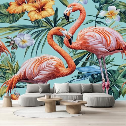 Tapete Wohnzimmer Flamingo, Selbstklebende Tapete Tropisch Dschungel Tier Wandtapete Schlafzimmer Vliestapete Pflanzen Blumen Laub Fototapete Küche Wasserfest Abwaschbar Kinderzimmer 200x140 cm Tapete Wohnzimmer Flamingo, Selbstklebende Tapete Tropisch Dschungel Tier Wandtapete Schlafzimmer Vliestapete Pflanzen Blumen Laub Fototapete Küche Wasserfest Abwaschbar Kinderzimmer 200x140 cm von Tyafsgvqo