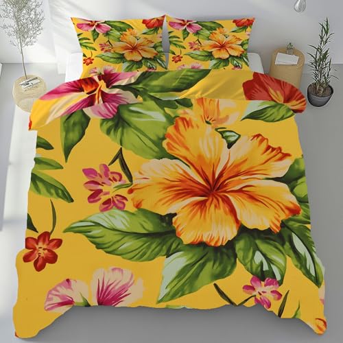 Tyafsgvqo Aquarell Hibiskus Bettwäsche 135x200 cm 3 Teilig, Exotisch Blumen Muster Bettbezug Bügelfrei Atmungsaktiv, Tropisch Pflanzen Blüten Bettwäsche Set, Wendebettwäsche mit 2 Kissenbezug 80x80 Tyafsgvqo Aquarell Hibiskus Bettwäsche 135x200 cm 3 Teilig, Exotisch Blumen Muster Bettbezug Bügelfrei Atmungsaktiv, Tropisch Pflanzen Blüten Bettwäsche Set, Wendebettwäsche mit 2 Kissenbezug 80x80 von Tyafsgvqo