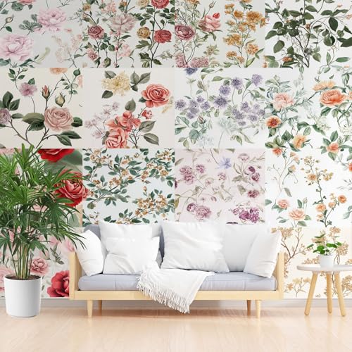 Tyafsgvqo Bunt Blumenmuster Tapete Wasserfest, Landhaus Blumen Vliestapete Möbelfolie Selbstklebend, Bauernhaus Floral Patchwork Fototapete Wandtapete Wohnzimmer Schlafzimmer Kinderzimmer 390x280 cm Tyafsgvqo Bunt Blumenmuster Tapete Wasserfest, Landhaus Blumen Vliestapete Möbelfolie Selbstklebend, Bauernhaus Floral Patchwork Fototapete Wandtapete Wohnzimmer Schlafzimmer Kinderzimmer 390x280 cm von Tyafsgvqo