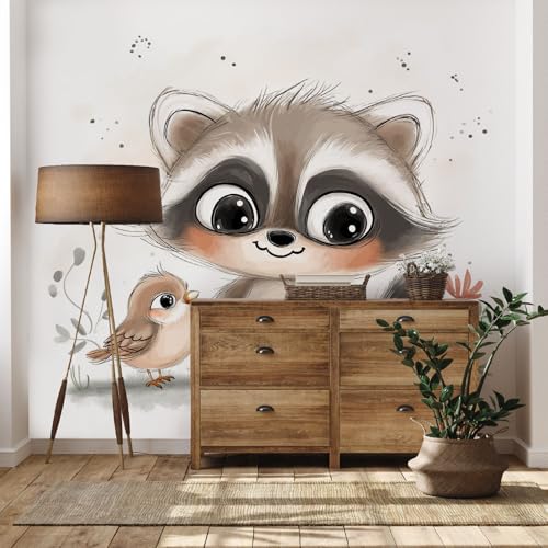 Tyafsgvqo Niedlich Waschbär Fototapete Wasserfest, Aquarell Tiermotiv Vliestapete Möbelfolie Selbstklebend, Karikatur Tier Tapete Wandtapete Wohnzimmer Schlafzimmer Kinderzimmer Küche 400x280 cm Tyafsgvqo Niedlich Waschbär Fototapete Wasserfest, Aquarell Tiermotiv Vliestapete Möbelfolie Selbstklebend, Karikatur Tier Tapete Wandtapete Wohnzimmer Schlafzimmer Kinderzimmer Küche 400x280 cm von Tyafsgvqo