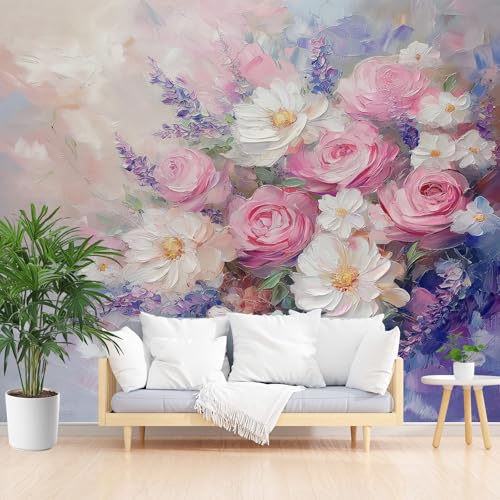 Tyafsgvqo Ölgemälde Blumen Tapete, Gänseblümchen Rose Selbstklebende Tapete Wasserfest Abwaschbar, Abstrakte Kunst Floral Vliestapete Fototapete Küche Wohnzimmer Schlafzimmer Kinderzimmer 250x350 cm Tyafsgvqo Ölgemälde Blumen Tapete, Gänseblümchen Rose Selbstklebende Tapete Wasserfest Abwaschbar, Abstrakte Kunst Floral Vliestapete Fototapete Küche Wohnzimmer Schlafzimmer Kinderzimmer 250x350 cm von Tyafsgvqo