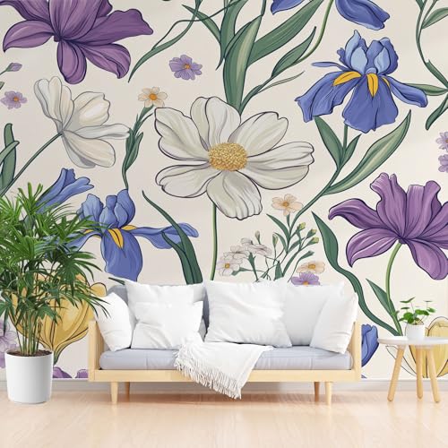 Tyafsgvqo Schwertlilie Tapete Wasserfest, Botanisch Blumenmotiv Vliestapete Möbelfolie Selbstklebend, Garten Pflanzen Floral Fototapete Wandtapete Wohnzimmer Schlafzimmer Kinderzimmer Küche 400x280 cm Tyafsgvqo Schwertlilie Tapete Wasserfest, Botanisch Blumenmotiv Vliestapete Möbelfolie Selbstklebend, Garten Pflanzen Floral Fototapete Wandtapete Wohnzimmer Schlafzimmer Kinderzimmer Küche 400x280 cm von Tyafsgvqo