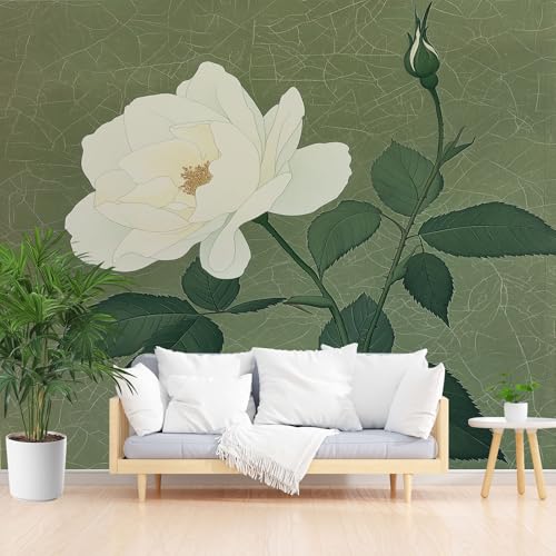 Tyafsgvqo Weiß Rose Tapete, Botanisch Blätter Vintage Blumen Selbstklebende Tapete Wasserfest Abwaschbar, Dunkelgrün Vliestapete Küche Wohnzimmer Schlafzimmer Kinderzimmer 250x350 cm Tyafsgvqo Weiß Rose Tapete, Botanisch Blätter Vintage Blumen Selbstklebende Tapete Wasserfest Abwaschbar, Dunkelgrün Vliestapete Küche Wohnzimmer Schlafzimmer Kinderzimmer 250x350 cm von Tyafsgvqo