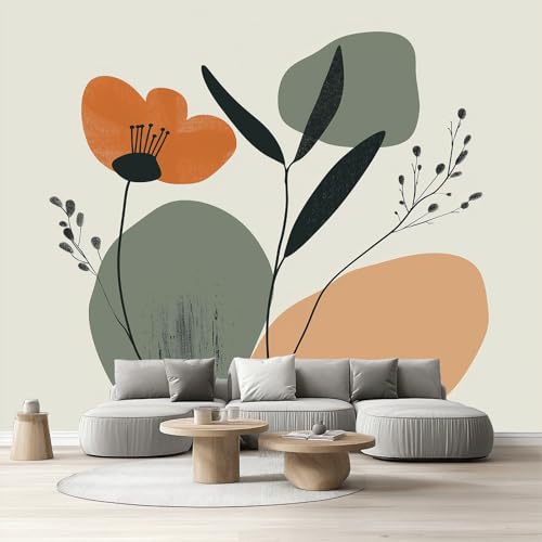 Vliestapete Abstrakte Kunst Pflanzen Selbstklebende Fototapete Mid Century Tapete Schlafzimmer Modern Minimalistisch Wandtapete Wohnzimmer Kinderzimmer Wasserfest Möbelfolie Küche Flur 308x220 cm Vliestapete Abstrakte Kunst Pflanzen Selbstklebende Fototapete Mid Century Tapete Schlafzimmer Modern Minimalistisch Wandtapete Wohnzimmer Kinderzimmer Wasserfest Möbelfolie Küche Flur 308x220 cm von Tyafsgvqo