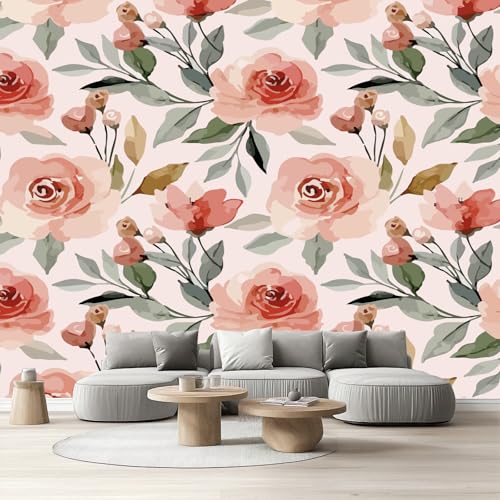 Vliestapete Aquarell Floral Selbstklebende Fototapete Romantisch Rose Tapete Schlafzimmer Pflanzen Laub Blumenmotiv Wandtapete Wohnzimmer Kinderzimmer Wasserfest Möbelfolie Küche Flur 308x220 cm Vliestapete Aquarell Floral Selbstklebende Fototapete Romantisch Rose Tapete Schlafzimmer Pflanzen Laub Blumenmotiv Wandtapete Wohnzimmer Kinderzimmer Wasserfest Möbelfolie Küche Flur 308x220 cm von Tyafsgvqo