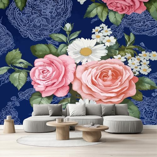 Vliestapete Gänseblümchen Rose Selbstklebende Fototapete Landhaus Blumen Tapete Schlafzimmer Elegant Vintage Wandtapete Wohnzimmer Kinderzimmer Wasserfest Möbelfolie Küche Flur 308x220 cm Vliestapete Gänseblümchen Rose Selbstklebende Fototapete Landhaus Blumen Tapete Schlafzimmer Elegant Vintage Wandtapete Wohnzimmer Kinderzimmer Wasserfest Möbelfolie Küche Flur 308x220 cm von Tyafsgvqo