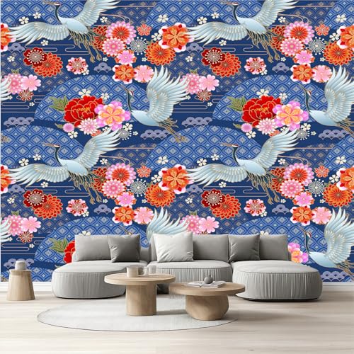 Vliestapete Japanischer Stil Selbstklebende Fototapete Bunt Blumen Kranich Tapete Schlafzimmer Tradition Asiatisch Wandtapete Wohnzimmer Kinderzimmer Wasserfest Möbelfolie Küche Flur 308x220 cm Vliestapete Japanischer Stil Selbstklebende Fototapete Bunt Blumen Kranich Tapete Schlafzimmer Tradition Asiatisch Wandtapete Wohnzimmer Kinderzimmer Wasserfest Möbelfolie Küche Flur 308x220 cm von Tyafsgvqo