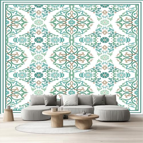 Vliestapete Mandala Grün Selbstklebende Fototapete Böhmen Blumen Tapete Schlafzimmer Klassisch Vintage Wandtapete Wohnzimmer Kinderzimmer Wasserfest Möbelfolie Küche Flur 308x220 cm Vliestapete Mandala Grün Selbstklebende Fototapete Böhmen Blumen Tapete Schlafzimmer Klassisch Vintage Wandtapete Wohnzimmer Kinderzimmer Wasserfest Möbelfolie Küche Flur 308x220 cm von Tyafsgvqo