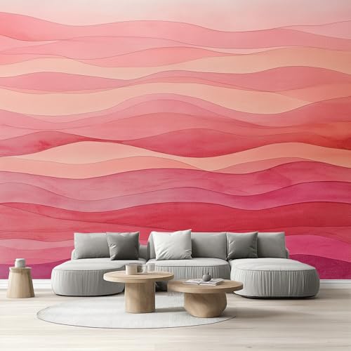 Wellen Streifen Tapeten Schlafzimmer Fototapete Modern Geschwungene Tapete Kinderzimmer Möbelfolie Selbstklebend Minimalistisch Rosa Vliestapete Küchentapete Wandtapete Wohnzimmer 400x280 cm Wellen Streifen Tapeten Schlafzimmer Fototapete Modern Geschwungene Tapete Kinderzimmer Möbelfolie Selbstklebend Minimalistisch Rosa Vliestapete Küchentapete Wandtapete Wohnzimmer 400x280 cm von Tyafsgvqo