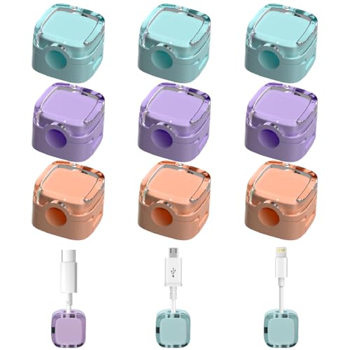 Tyafzzn Kabelhalter Schreibtisch, 9PCS Selbstklebende Kabelclips, Magnetische Kabel Organizer, Kabel Organizer Selbstklebend für Schreibtisch, Zuhause, Büro, Auto von Tyafzzn
