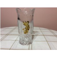 Feiner Boho Kristall 24% Bleikristall Kerzenhalter/Vase Wandleuchter Tschechien von TyandStacyTreasures