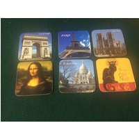 Set Mit 6 Paris France Trink-Untersetzern von TyandStacyTreasures