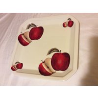 Vintage Dekorative Achteckige Servierplatte/Tablett Von Due Torri Made in Italy von TyandStacyTreasures