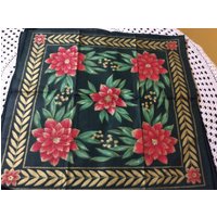 Vintage Floral Lot Von 4 Tischservietten Made in Spain von TyandStacyTreasures