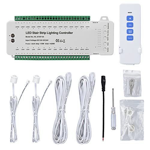 Tyatocepy 28CH Intelligenter Sensor Stair Light Controller DC12V-DC24V Stair Step Light Controller LED Strip Dimmer Tyatocepy 28CH Intelligenter Sensor Stair Light Controller DC12V-DC24V Stair Step Light Controller LED Strip Dimmer von Tyatocepy