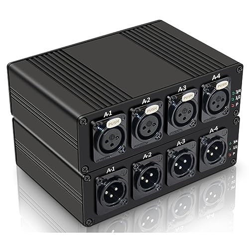 Tyatocepy 4 Kanäle XLR Audio Glasfaser Optischer Extender über SC Glasfaser Bis zu 20 Km XLR Symmetrischer Extender Audio Einfach zu Verwendender EU-Stecker von Tyatocepy
