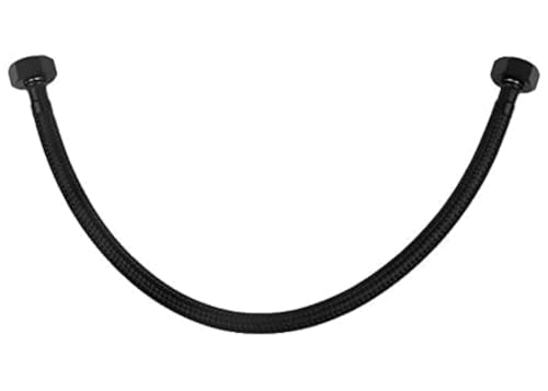 40cm 1/2" x 1/2" Inch BSP Schwarz Nylon Geflochten Flexibler Schlauch Spülen von Tycner
