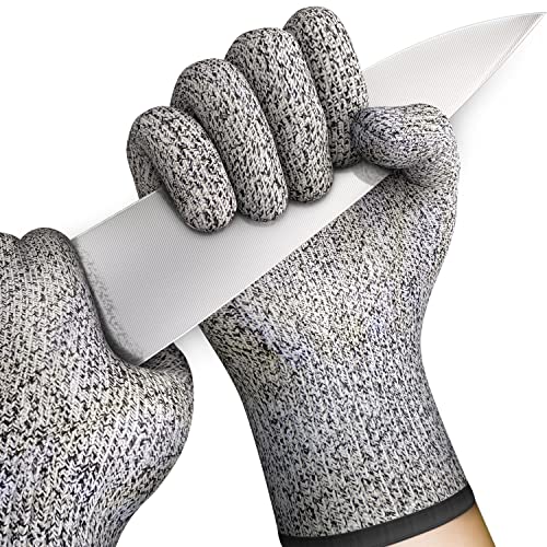 Tydi - Schnittfeste Handschuhe – beidhändig verwendbare, lebensmittelechte Handschuhe – Sicherheitshandschuhe – Lebensmittelzubereitung – Level 5 Schutz – maschinenwaschbar – Größe M von Tydi