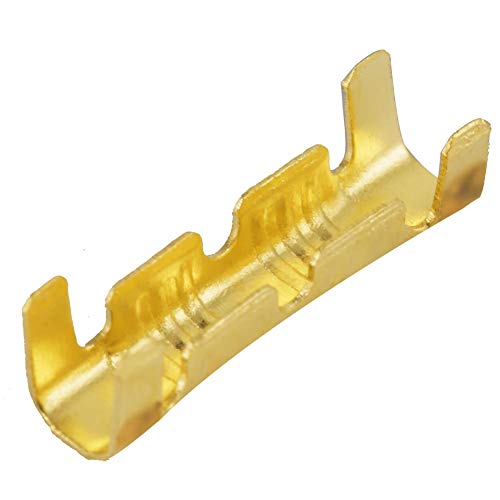 100 Stück Stoßverbinder Messing, Messing-Crimpklemmen Kabeldrahtklemmen Crimp Kit Schnellanschluss Verdrahtung Steckerhülsen-Sortiment 0,5–1,5 Mm Quadratischer für Elektrische Verbindungen von Tyenaza