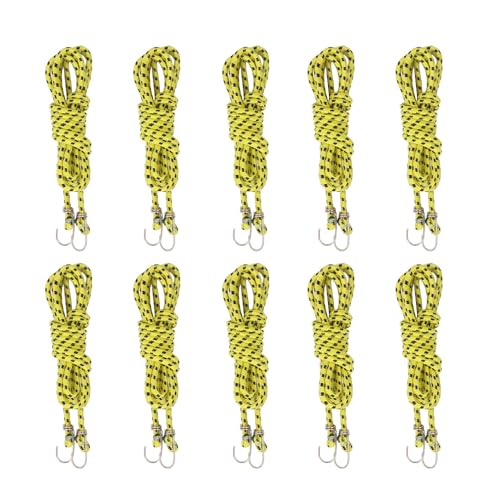10pcs Gummi -Elastizitätseil mit Haken -Hakenstrecke Stretch -String für Bindungspaketen, um Projekte zu sichern (3m) von Tyenaza