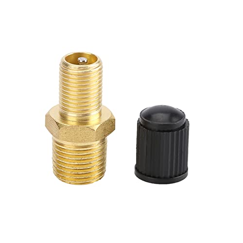 Tyenaza 2 Stück Schrader-Ventil aus Messing, NPT-Tankventile Mit 1/4-Zoll-NPT-MPT-Standardgewindekern Und Kappe, Luftkompressor-Lufttank-Füllventil-Werkzeugarmaturen Tyenaza 2 Stück Schrader-Ventil aus Messing, NPT-Tankventile Mit 1/4-Zoll-NPT-MPT-Standardgewindekern Und Kappe, Luftkompressor-Lufttank-Füllventil-Werkzeugarmaturen von Tyenaza