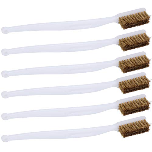 Tyenaza 6-teilige Drahtbürste, 3D-Drucker-Bürstenzubehör, Rostentfernungs-Drahtbürste, 6,7-Zoll-Staub-Rost-Reinigungs-Messing-Stahl-Nylon-Bürste für Nozzle Hot Bed von Tyenaza