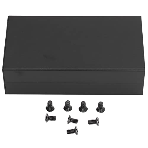 Aluminium Gehäuse, Alu Gehäuse Elektronik, Metallgehäuse Leergehäuse, Gehäuse Elektronische DIY, PCB-Board-Gehäuse Schwarz - 4,72 x 4,33 x 2,28 Zoll (LWH) von Tyenaza