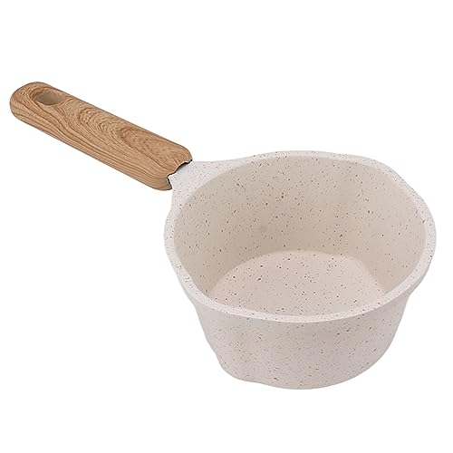Tyenaza Antihaftbeschichteter Kleiner Topf, Kleiner Weißer Soßentopf, Milchtopf Mit Flachem Boden, Multifunktionaler Kochtopf Zum Braten von Tyenaza
