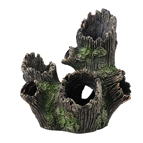 Aquarium Treibholz Dekoration, Treibholz Harz Handwerk Ornament für Aquarium Dekoration Aquarium Holz mit Löchern & Aquarium Höhlen Aquarium Holz Dekor(ST-004A) von Tyenaza