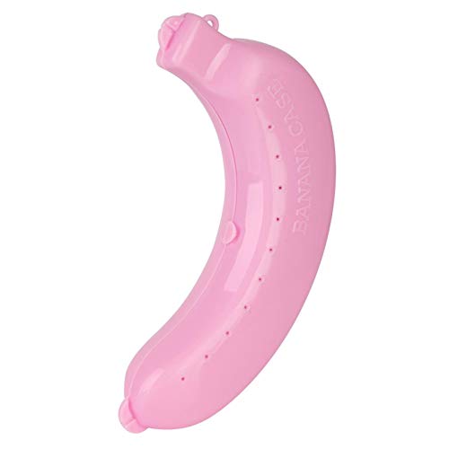 Tyenaza Bananenbox Bananendose Bananenkoffer Bananen Jausenbox Bananen Dose Bananenbrotdose für Outdoor-Reisen 3 Farben(Rosa) von Tyenaza