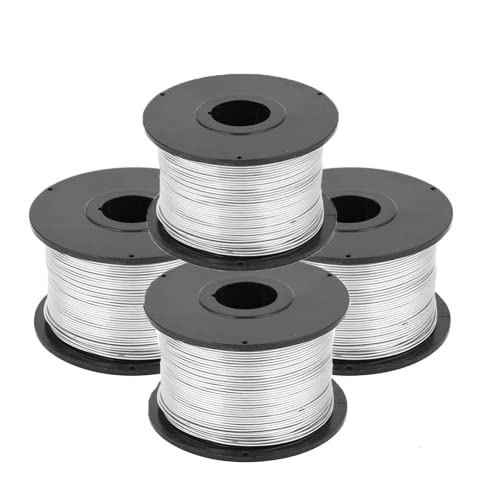 4 Stück Stahl Rebar Tie Wire, 110m x 0,8 mm Stahlbewehrungsdrahtrollen Rebar Bindedraht für Automatische Bewehrungsbindemaschine von Tyenaza