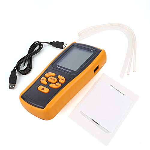 Druckmanometer, LCD-Display mit Hintergrundbeleuchtung Gm520 Tragbares digitales LCD-Display 11-Einheiten-Test mit Hintergrundbeleuchtung LCD-Display für einfache Anzeige (150 kPa) von Tyenaza