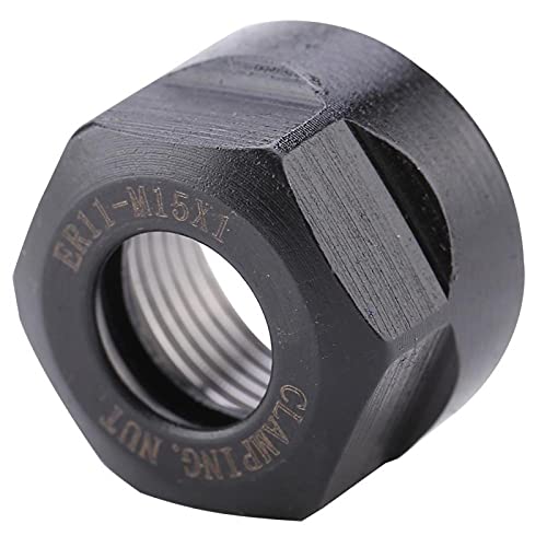 ER11-M Chuck, Collet Chuck Nut for CNC Milling Collet Holder Lathe Machine Tools 4 Types Extras Precision Collet Replacement (M15 x 1-Black) von Tyenaza