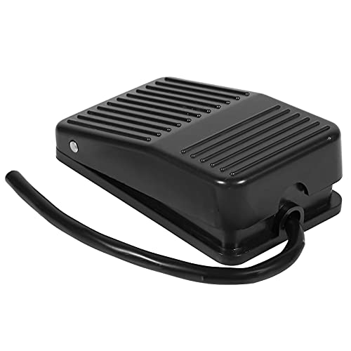 Fussschalter 220V/380V Elektrische Leistung Kunststoff Fußpedalschalter Ein/Aus-Steuerung Schwarze Farbe + 10cm Kabel von Tyenaza