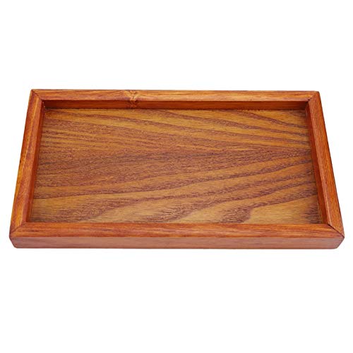 Holztablett, 22 * 12cm Tablett Holz Rechteckig Rechteckiges Holzteetablett Natürliches Bambus-Holz-Serviertablett Moderne Bambus-Serviertabletts für Couchtisch-Tablett von Tyenaza