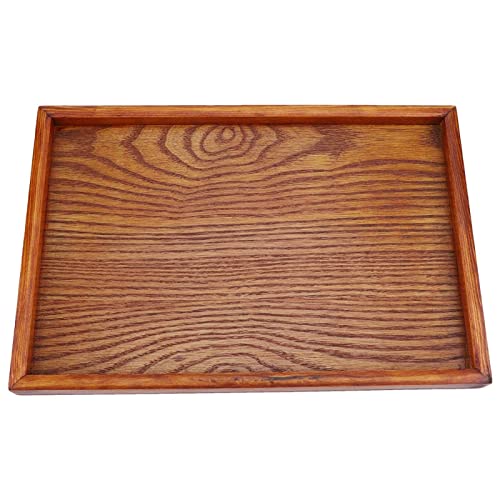 Holztablett, rechteckiges Holzteetablett, natürliches Bambus-Holz-Serviertablett, moderne Bambus-Serviertabletts für Couchtisch-Tablett(30 * 20cm) von Tyenaza